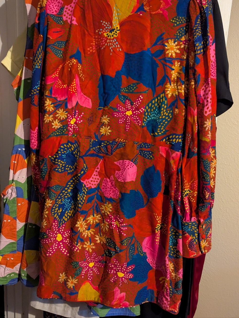 Farm Rio Snake Garden Mini Dress Large - Picture 5 of 7